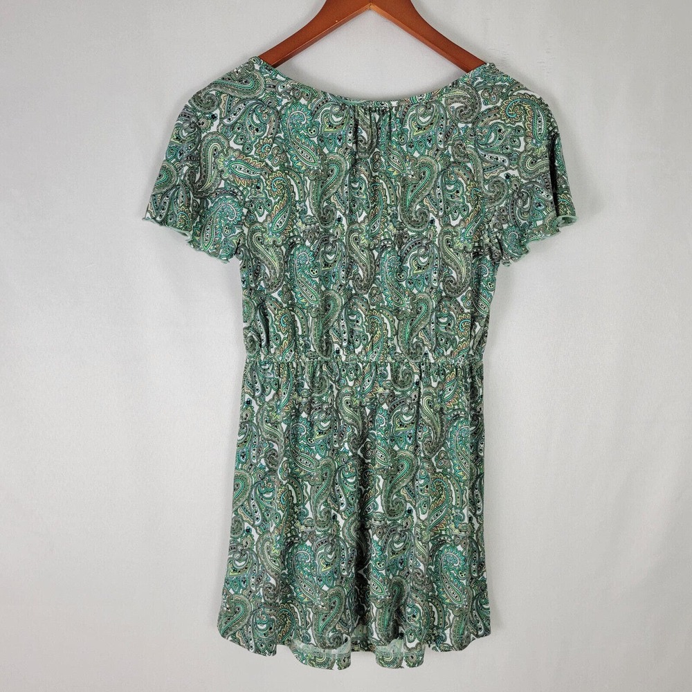Oh Baby by Motherhood Womens Blouse Small Top Multicolor Paisley Short Sleeve‎ - Picture 2 of 13